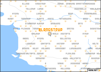 map of Blangstrup