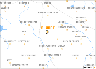 map of Blanot