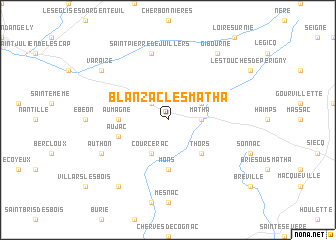 map of Blanzac-lès-Matha