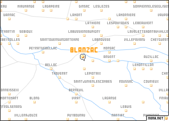 map of Blanzac