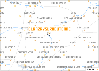 map of Blanzay-sur-Boutonne