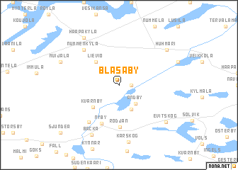 map of Bläsaby