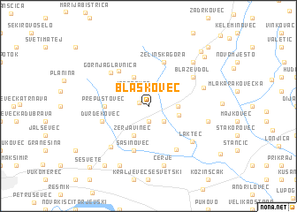 map of Blaškovec