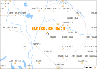 map of Blaskovichmajor
