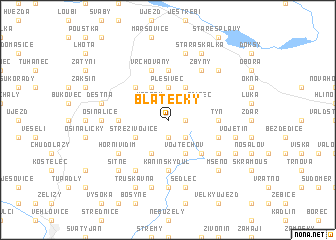 map of Blatečky