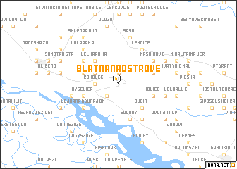 map of Blatná na Ostrove