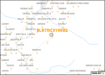 map of Blatnický Hrad