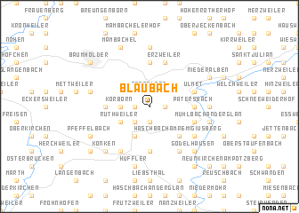 map of Blaubach