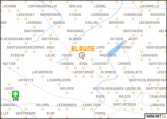 map of Blaune