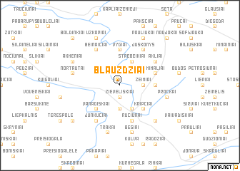 map of Blauzdžiai