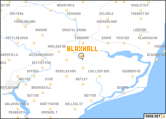 map of Blaxhall