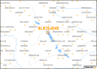 map of Błażejewo