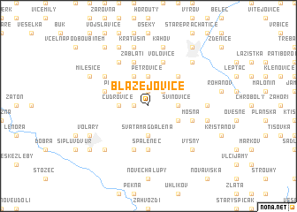 map of Blažejovice