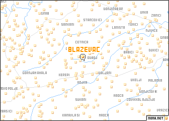 map of Blaževac