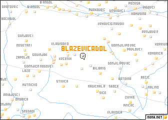 map of Blaževića Dol