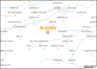 map of Blazhev