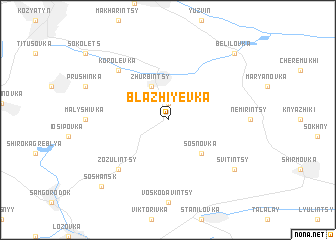 map of Blazhiyevka