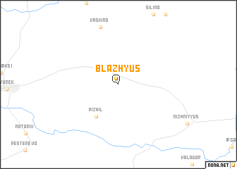 map of Blazh”yus\