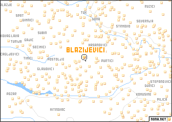 map of Blažijevići