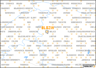 map of Blažim