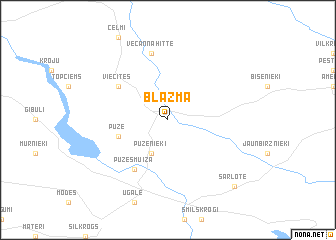 map of Blāzma