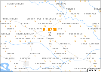 map of Blažov