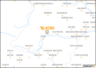 map of Blažov