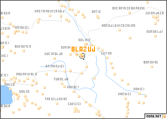 map of Blažuj