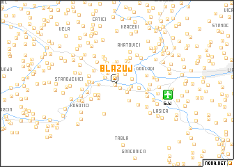 map of Blažuj