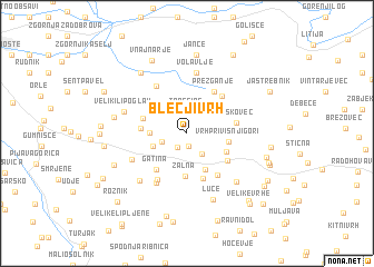 map of Blečji Vrh