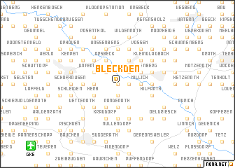 map of Bleckden