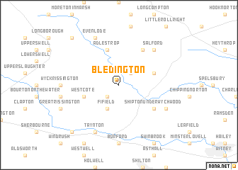 map of Bledington