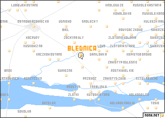 map of Błędnica