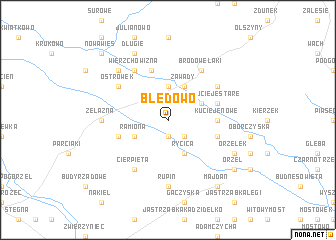 map of Błędowo