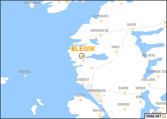 map of Bleivik