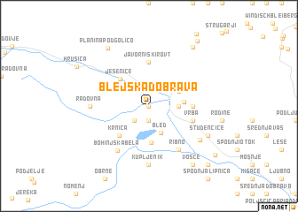 map of Blejska Dobrava