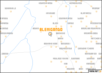 map of Blémi Gando