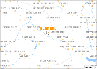 map of Bléneau