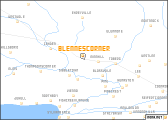 map of Blennes Corner