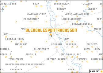 map of Blénod-lès-Pont-à-Mousson