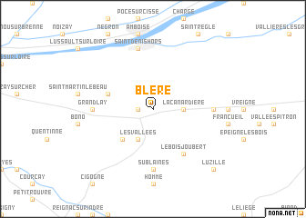 map of Bléré