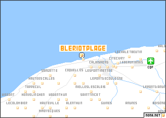 map of Blériot-Plage