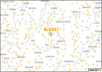 map of Blesići