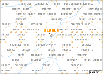 map of Blesle