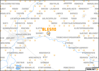 map of Blešno