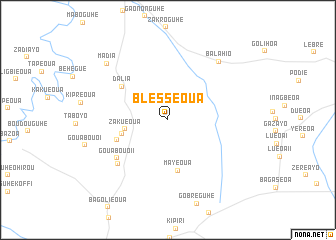 map of Blésséoua