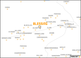 map of Blessing