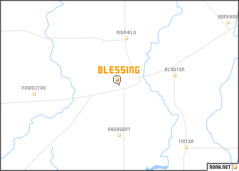 map of Blessing