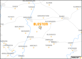 map of Bleşteni