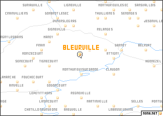 map of Bleurville